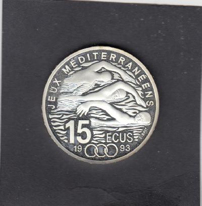 Beschrijving: 100 Francs 15 Ecu SWIMMING